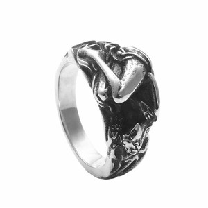 European American Style Animal Shape <b>Titanium</b> Steel <b>Ring</b> Retro Silver Women's Fashion Jewelry Gift - Product Image 5
