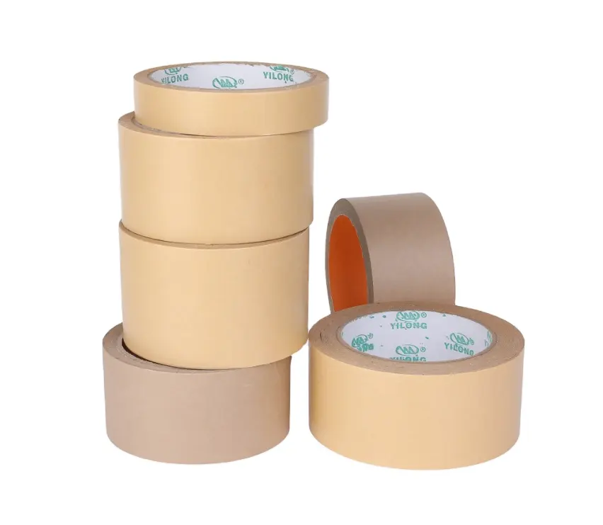 Biodegradable Custom Kraft Paper Tape Packaging tape Reinforced Adhesive Brown