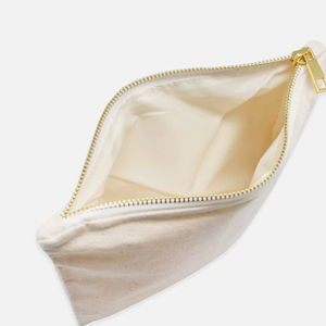 Promotional Canvas <b>Pouch</b> with Nice Gold Zipper Bag Supper Product for Female Cosmetic <b>Pouch</b> Bag with Affordable Price - Product Image 6