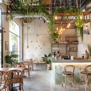 Moderna decorazione del bancone della caffetteria soluzione espositiva per decorazioni da Bar al dettaglio negozio di panetteria infissi <span class=keywords><strong>Cafe</strong></span> Interior Design - Product Image 1