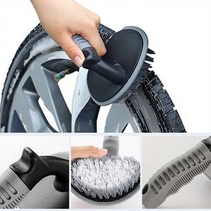 Cepillo para Llantas de Coche en Forma de T, de ABS, con Cerdas Suaves para Limpieza de Llantas y Lavado de Coches - Product Image 1