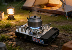 Réchaud à mazout écologique Deyanhaohuo à 6 brûleurs, portable, pour restaurant et camping, contrôle manuel de la température 85-100°C, 2 niveaux - Product Image 3