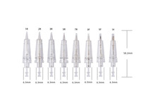 Aiguilles de tatouage à marque privée pour machine de maquillage permanent, cartouche d'aiguilles de tatouage en acier inoxydable stérilisée au gaz