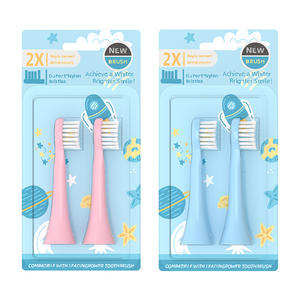 Alyson Têtes de brosse à dents soniques pour enfants, poils en nylon doux, compatibles avec les brosses à dents électriques en forme de U, lot de 2 - Product Image 4