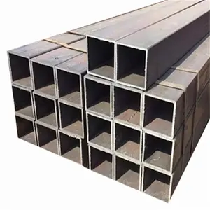 أنابيب مربعة من الفولاذ الكربوني الأسود اللامع سلسة ERW بجودة رائدة ASME A53 A106 A335 Q235 Q345