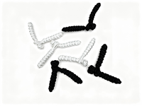 Kancing Katak Cina, Tali Terpuntir, Pengikat Simpul, Buatan Tangan, Akrilik Hitam, Penutup Kancing Katak, Dapat Dicuci, Gaun Cheongsam Qipao