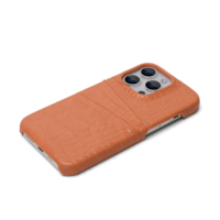 Étui de téléphone en cuir PU crocodile de luxe pour affaires avec fente pour cartes, protection antichoc personnalisée pour iPhone toutes séries