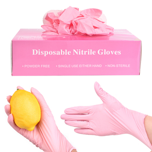 KADS Pink Disposable Nitrile Gloves 100pcs Box Waterproof Anti-slip For Nail Salon Beauty Food Safe Household Cleaning - Product Image 5