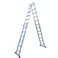 Échelle d'extension simple en alliage d'aluminium de 4,4 m, légère, capacité de charge de 150 kg, conception portable et pliable, pour entrepôt et salle de sport