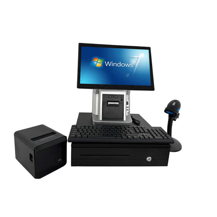 2023 New Dual Screen Capacitive Touch Screen All in One Point of Sale Pos Systems Cash Register