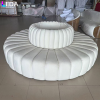 Canapé lounge personnalisé LEDA, mobilier commercial pour restaurant, table et chaise de bar, banquette de restaurant, canapé