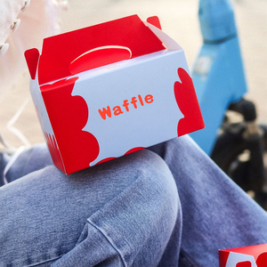 Bán buôn tùy chỉnh dùng một lần giấy các tông bao bì thực phẩm để đi chiên gà khoai tây chiên Burger Waffle để đi hộp với xử lý - Product Image 2