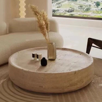 Table basse italienne moderne et minimaliste en bois massif et pierre frittée, convertible pour salle à manger et salon, avec éléments métalliques silencieux