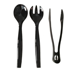 Ustensiles de service jetables <span class=keywords><strong>en</strong></span> <span class=keywords><strong>plastique</strong></span> robuste, cuillères <span class=keywords><strong>en</strong></span> <span class=keywords><strong>plastique</strong></span> de 10 pouces, fourchettes de 10 pouces, pinces de 8,5 pouces - Product Image 1