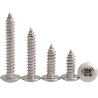 Sekrup Self Piercing Kepala Datar Standar Amerika Din 968 SS 304 316 Sekrup Self Tapping