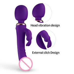 Vibrador de Conejo de Silicona 3 en 1, Juguete Sexual, Masajeador de Varita para Mujeres, Vibrador de Punto G, Masajeador AV de Tres Cabezas, Alivio del Dolor - Product Image 5