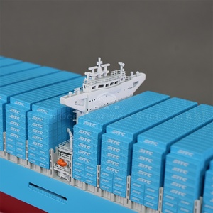 O.A.S usine logistique cadeau 65cm échelle modèle d'ouverture ligne de conteneur d'expédition à la main érable 65cm conteneur modèle de navire - Product Image 3