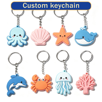 Llavero de PVC Personalizado OEM ODM, Diseño de Personajes Animales Adorables, Impermeable, para Todas las Edades, Recuerdo de Marca, Regalos al por Mayor