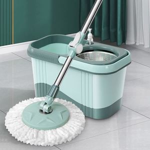 Serpillère rotative magique 360° en microfibre pour nettoyage de sols, avec seau, vente en gros personnalisée - Product Image 1