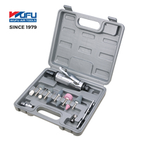 WF-004A 16pc pneumatique outils pneumatiques set meuleuse droite avec 1/4 1/8 collets