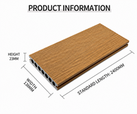 Revêtement de terrasse en composite bois-plastique pour patios et terrasses, co-extrudé de deuxième génération et anti-corrosion