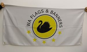 Poliéster tejido de la mejor calidad Promoción de publicidad banderas personalizadas grandes - Product Image 4