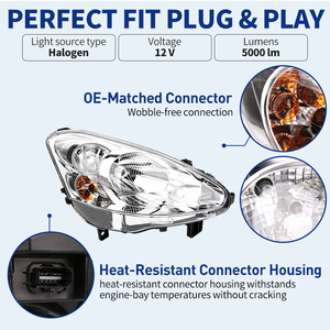 Faro Anteriore Alogeno OE 6208K4 6206K4 per Peugeot Partner Citroen <span class=keywords><strong>Berlingo</strong></span> 2008-2012 - Product Image 4