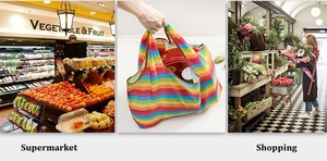 Bolsas de Compras Personalizadas de Cute Shop, Bolsa de Compras de Lujo con Estampado de Arcoíris, Reciclable - Product Image 4