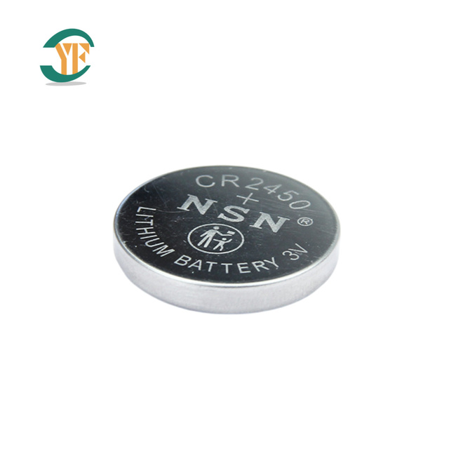 Manufacturer Wholesale NSN CR2450 3V 600mAh Lithium Coin Cell Battery Round Primary Lithium Manganese Dioxide Button Customized