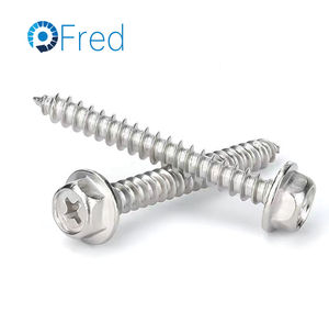Matériel de construction Vis autotaraudeuses en acier inoxydable Tête hexagonale croisée mécanique Système métrique disponible en pouces Norme GB - Product Image 3