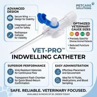Cathéter IV vétérinaire stérile en FEP pour animaux de compagnie (chiens et chats) – Prix usine