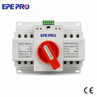 Interruptor de Transferencia Automática de Doble Potencia EPEPRO PC EPM-C1 3P 100A 125A 220V 50/60Hz, Interruptor de Transferencia para Generador ATS