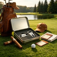 Coupe-cigares professionnel portable en métal en gros avec logo, briquet et marqueur de balle de golf