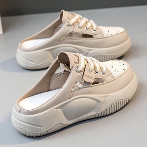 Zapatillas K8630 para mujer, medias zapatillas para mujer, suelas gruesas transpirables para aumentar la altura, sandalias versátiles para mujer - Product Image 5