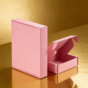 Caja de Embalaje Personalizada Ecológica Reutilizable con Diseño de Avión para Niñas, Caja de Envío Nacional, Color Rosa Popular en Instagram - Product Image 4