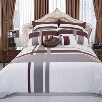Parure de Lit de Luxe en Coton pour Hôtels et Maisons, Taille King, Housse de Couette et Couette Imprimées Modernes, Drap Housse Écologique, Vente en Gros