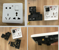 KLASS-Interruptores de pared de baquelita estándar del Reino Unido, interruptores de luz y enchufe