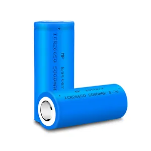 Batteria ricaricabile agli ioni di litio ricaricabile 3.7v 5000mAh 1C ICR 26650 di alta qualità di alta capacità