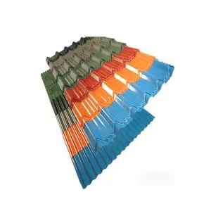 Warna PPGI dilapisi lembar atap bergelombang gulungan baja atap logam dengan pengelasan layanan pemotong bengkok produsen Cina