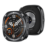 Coque de montre intelligente en alliage de zinc argenté titane 44 mm pour Samsung Galaxy 8 Series 9