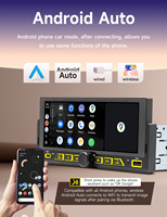 Autoradio multimédia BQCC 6,86 pouces, écran HD, Carplay, lecteur DVD, radio FM AM, Android Auto, format simple DIN, OEM