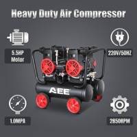 Compresseur d'air sans huile AEE Factory 45L 220 V/50HZ 5.5HP avec fil d'aluminium 1.0MPA 2850RPM pour le sablage