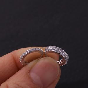 Pierres brillantes CZ en cristal et diamant, ensemble de pavé, <span class=keywords><strong>Piercing</strong></span> en or, Clip de narines, pince-nez Sexy, anneaux pour femmes, 1 pièce - Product Image 1