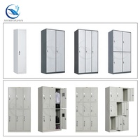Armoire simple en acier moderne autoportante avec porte verrouillable, étagère porte-vêtements et range-chaussures pour hôpital