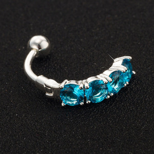 <span class=keywords><strong>Piercing</strong></span> de acero quirúrgico para ombligo, <span class=keywords><strong>Piercing</strong></span> para el ombligo, joyas, 4 unidades - Product Image 4
