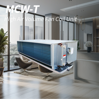 Unité de ventilation à haute pression statique McQuay avec moteur AC et roulement, unité de ventilation à eau refroidie pour bâtiments commerciaux