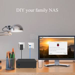 나스피 제미니 듀얼 2.5 &quot; Sata HDD/SSD NAS 케이스 키트 PWM 팬, RAID, 안전 종료 기능 포함 &amp;   라즈베리 파이 4용 자동 전원 장치 - Product Image 6