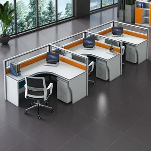 Modern Furniture L Shaped Call Center Cubicle Table Office Partition Computer Desk Workstation