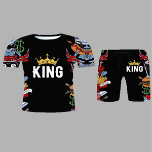 Clothing Manufacturers Two Piece Short Set <b>Polyester</b> Cotton Knitted <b>Tracksuits</b> Custom logo 2023 Mens Shorts Set for Men - Product Image 1