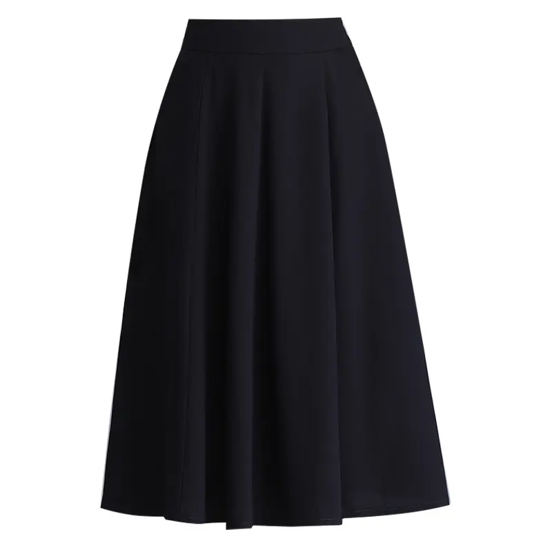 2023 летние женские винтажные длинные юбки с разрезом Большие размеры Женская Однотонная юбка с эластичной талией для женщин